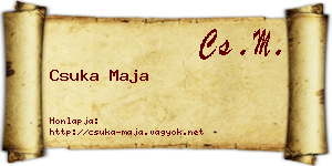 Csuka Maja névjegykártya